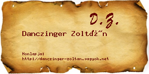 Danczinger Zoltán névjegykártya